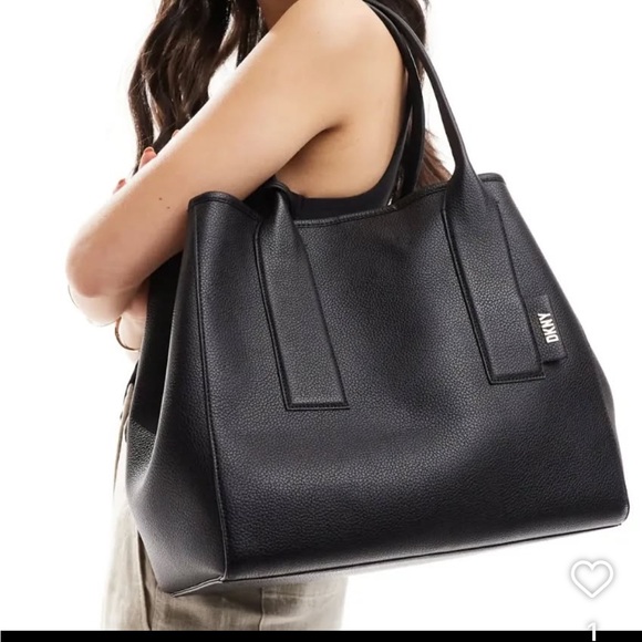 Dkny Handbags - DKNY Grayson Tote – Black Pebbled Leather Shoulder Bag